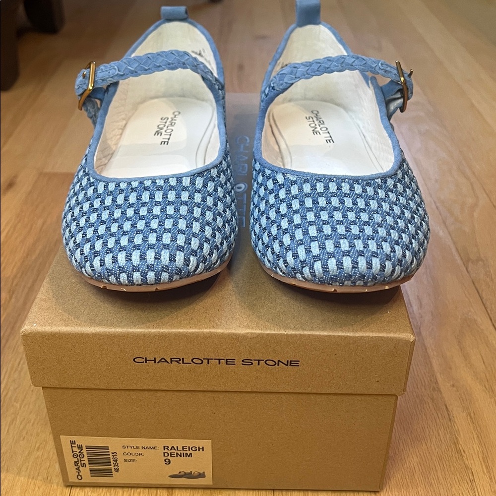 Charlotte Stone Raleigh Flats in Denim - Picture 5 of 5